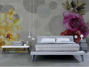 SHABBY CHIC - Panoramic wallpaper with floral pattern _ Inkiostro Bianco